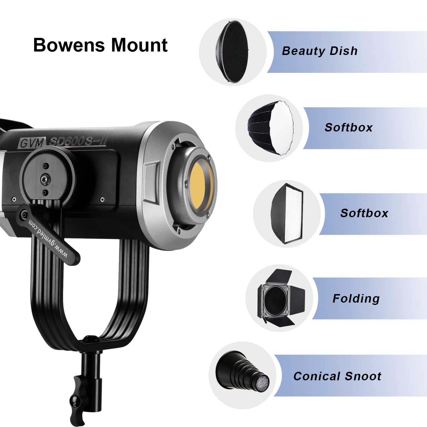 GVM SD600S-II 600W Upgraded Daylight LED Video Light