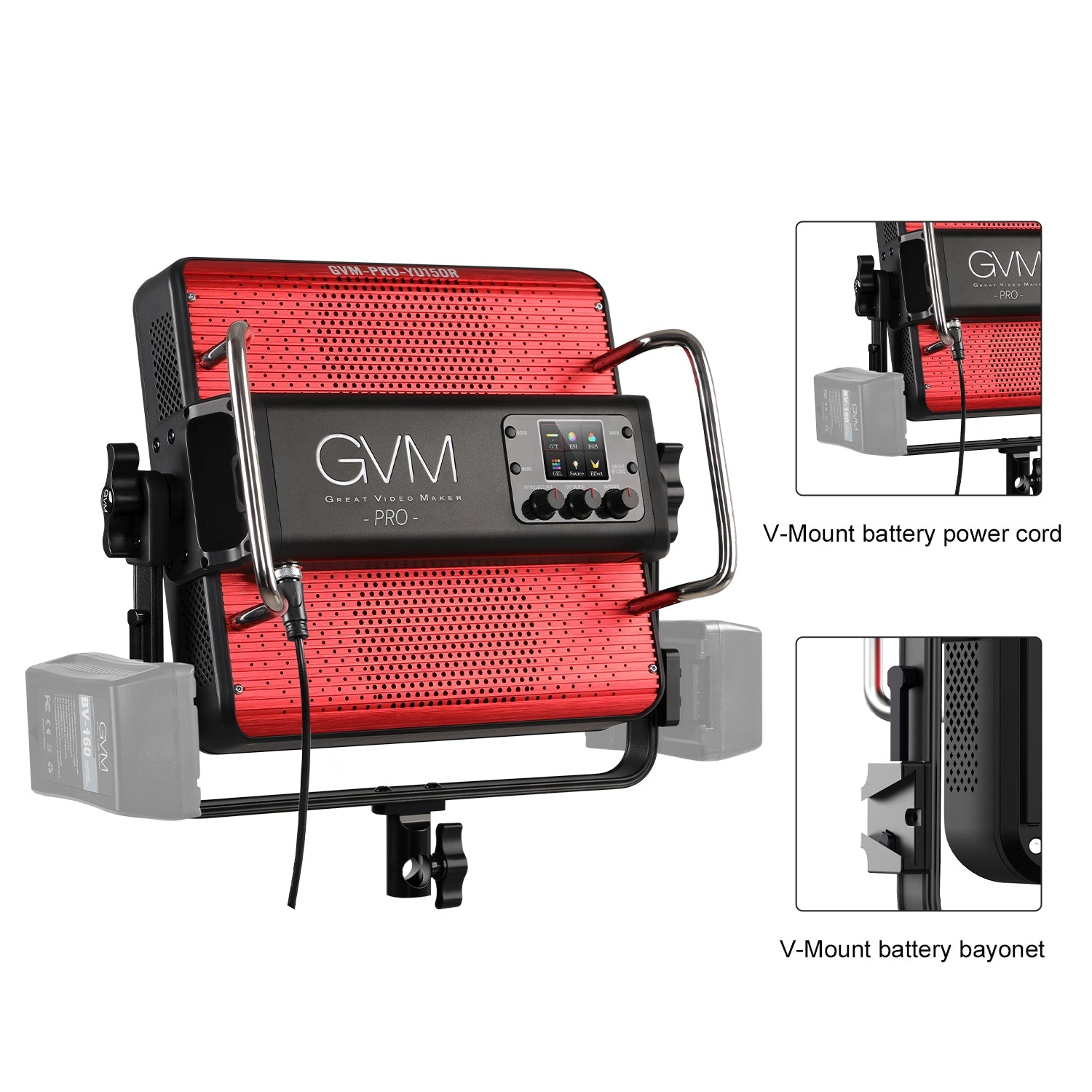 GVM YU150R PRO Led Video Lights Panel Rgb And Bi-Color Studio Light - GVMLED