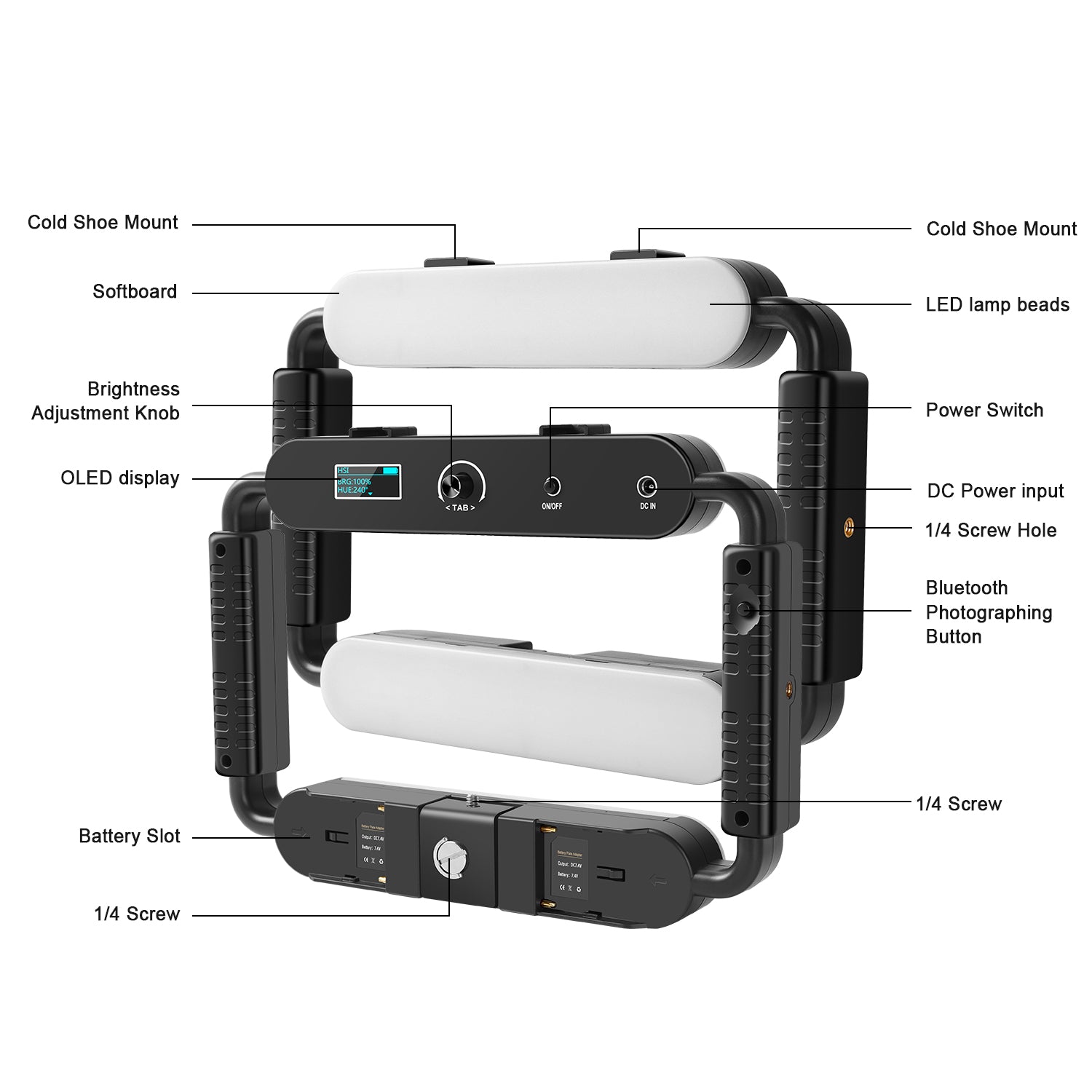 Gvm TL15rRS On Camera Rgb Led Video Light(BOGO)(Add 2 lights to cart)