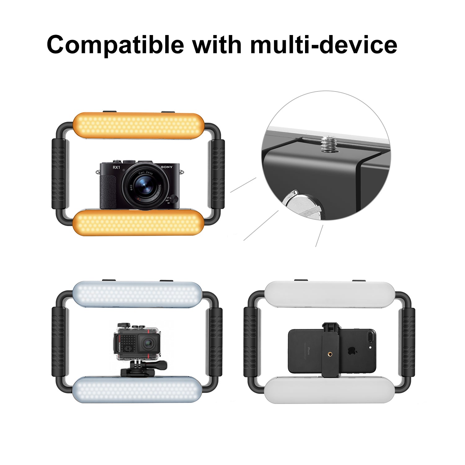 Gvm TL15rRS On Camera Rgb Led Video Light(BOGO)(Add 2 lights to cart)