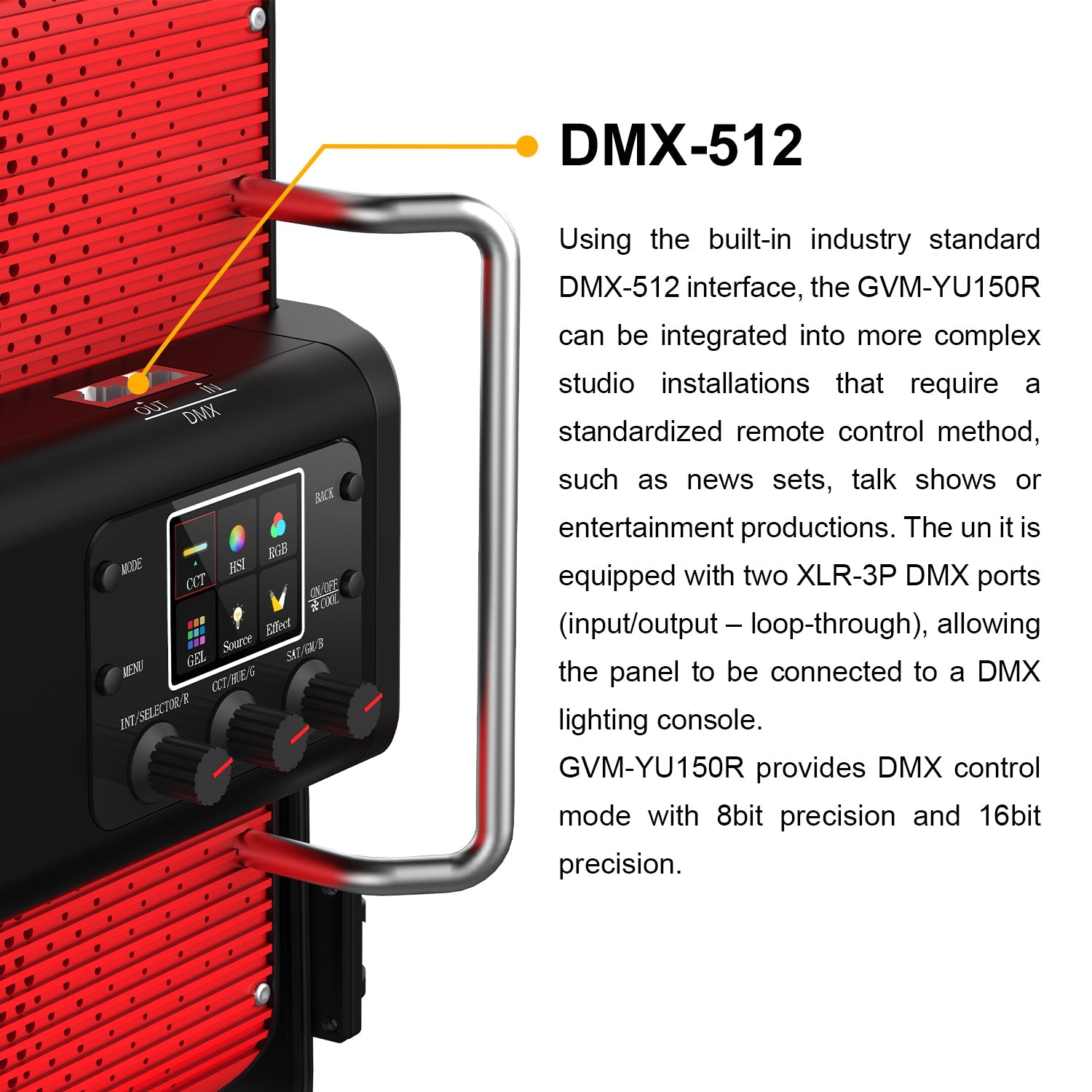 GVM YU150R PRO Led Video Lights Panel Rgb And Bi-Color Studio Light - GVMLED