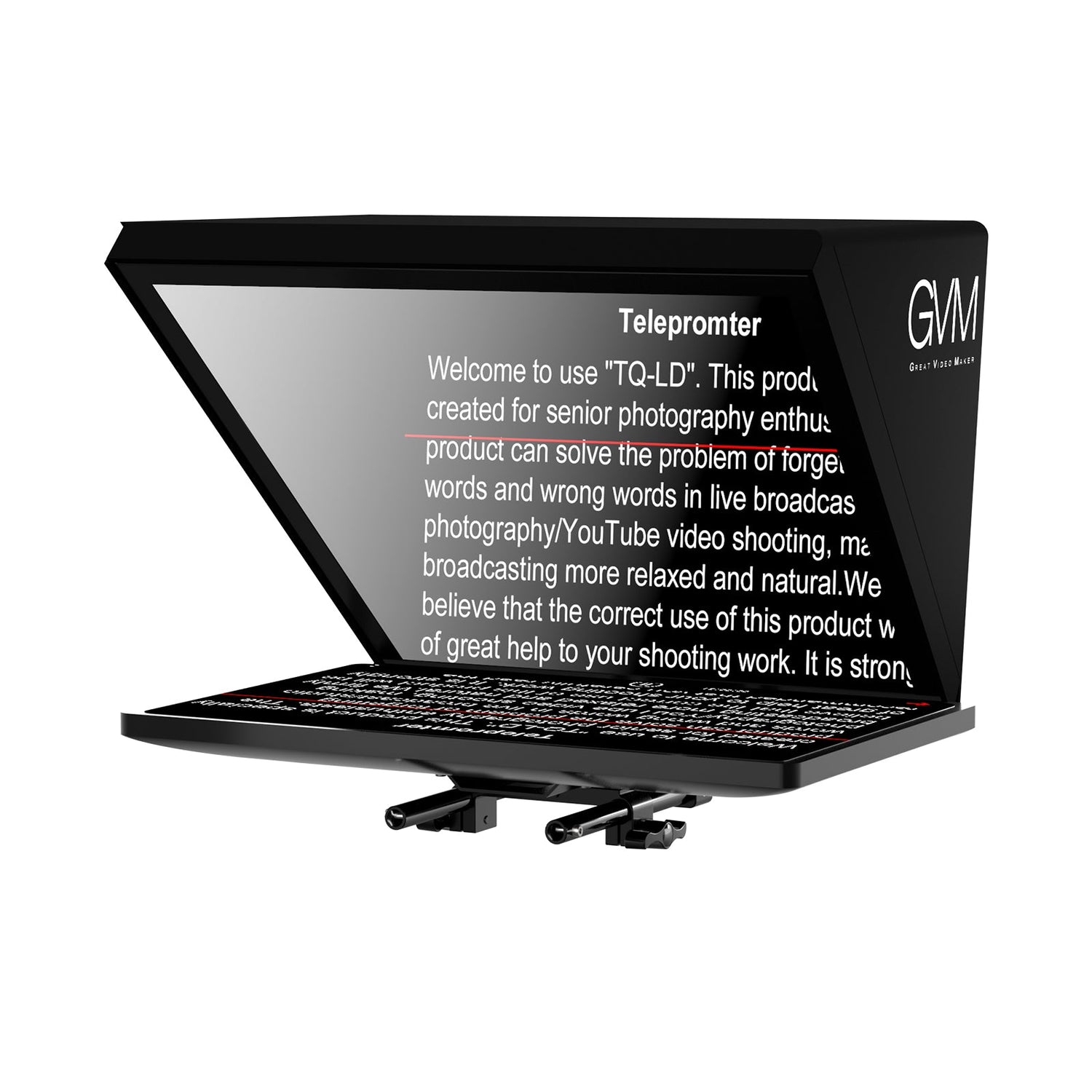 GVM TQ-LD Teleprompter for iPad Tablet & Smartphone with Bluetooth APP Control - GVMLED