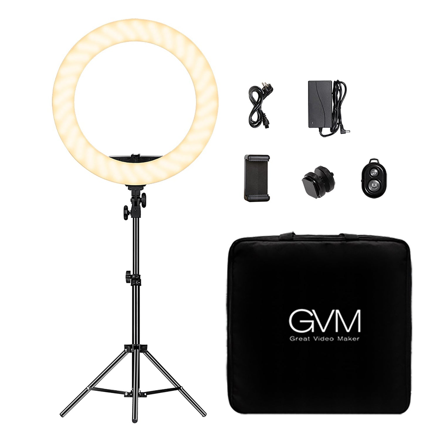 GVM-18S 55W High Power Bi-Color LED Ring Light Kit (18