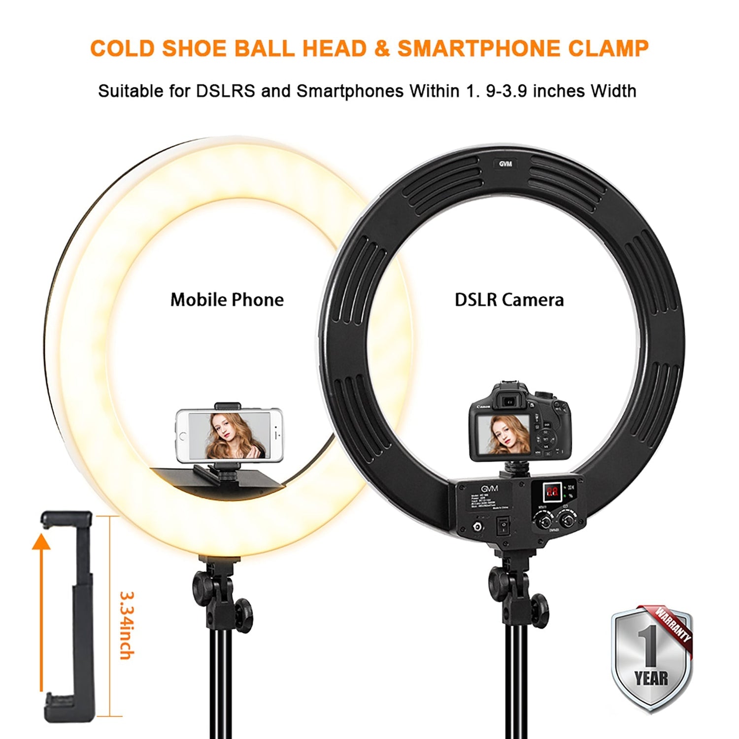 GVM-18S 55W High Power Bi-Color LED Ring Light Kit (18