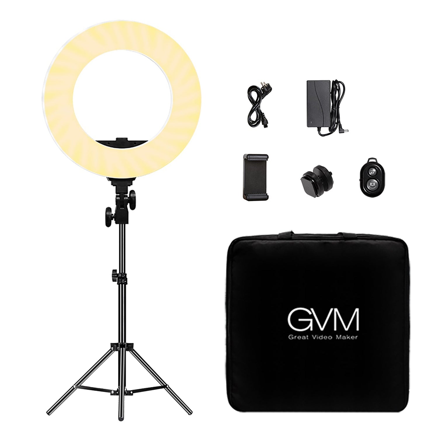 GVM-18S 55W High Power Bi-Color LED Ring Light Kit (18