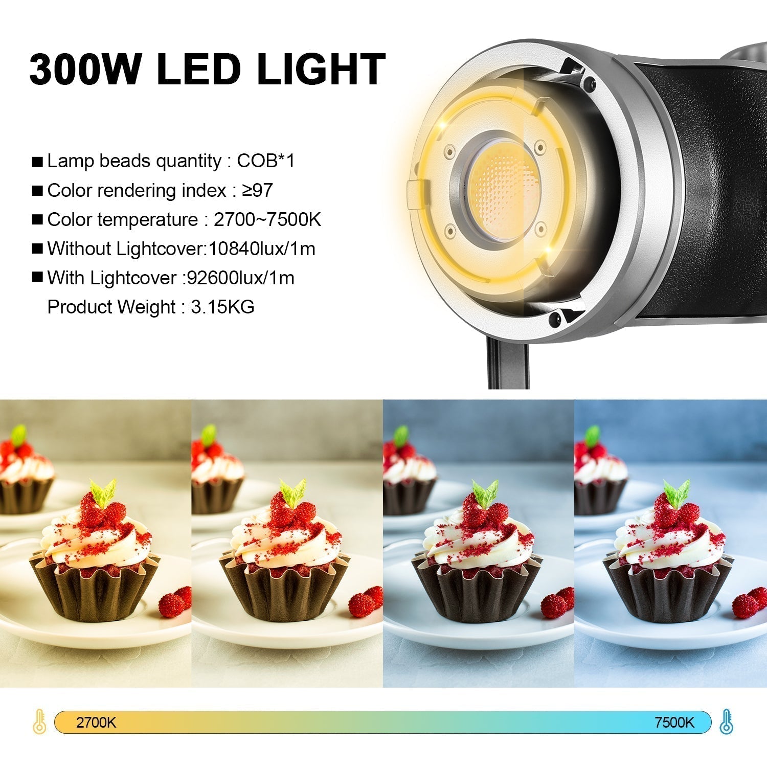 GVM 300W Bi - Color LED Monolight(BOGO)(Add 2 lights to cart) - GVM