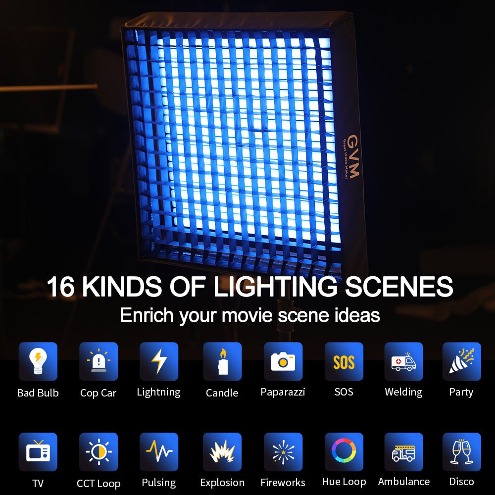 GVM B200C 200W RGB&Bi-Color Flexible LED Light - GVMLED