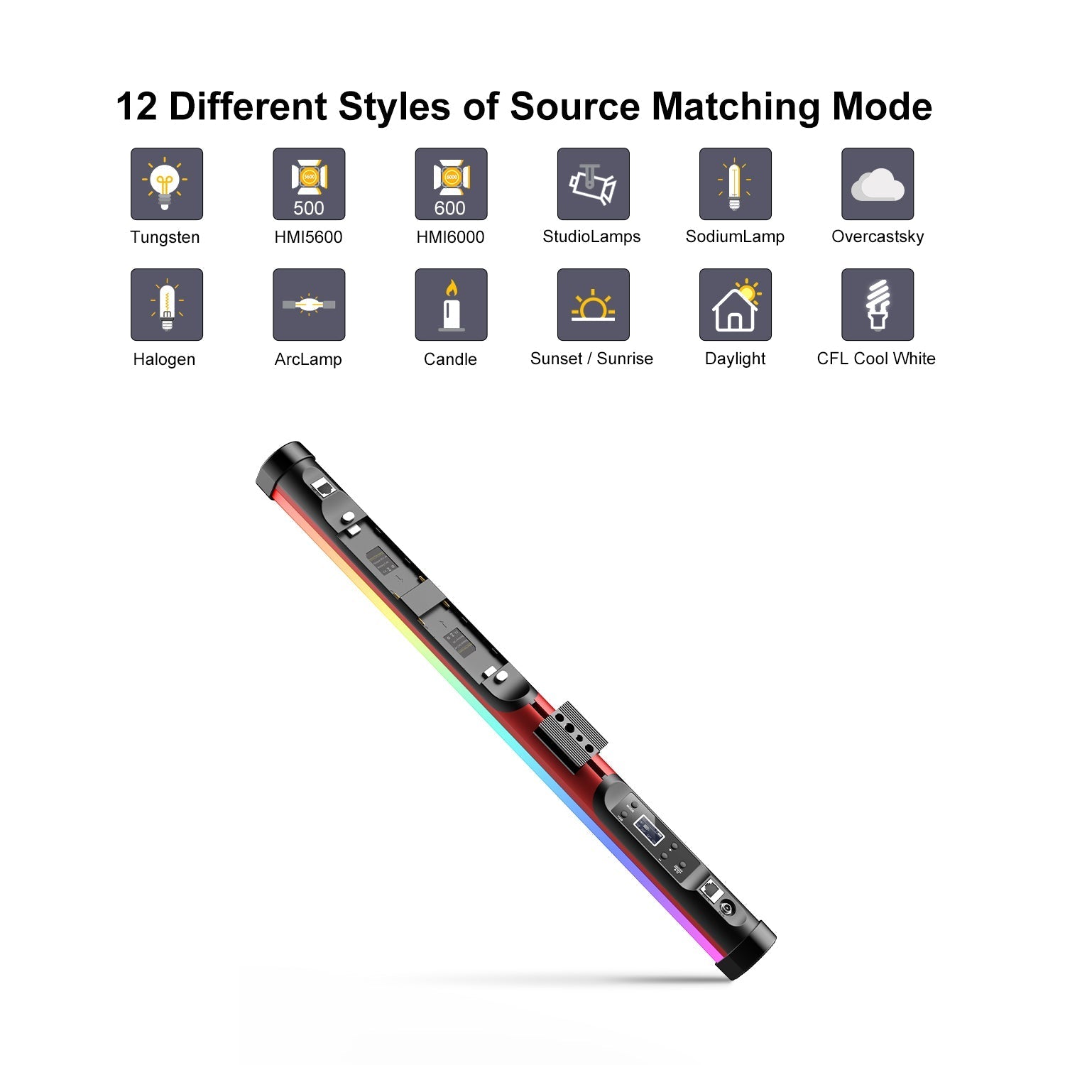 GVM BD25R RGB & Bi-color Colorful stick light - GVMLED