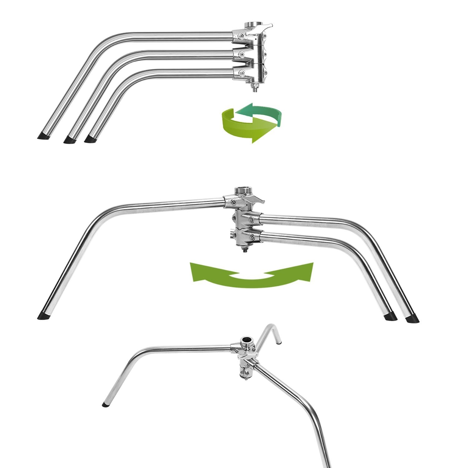 GVM C360 Turtle-Base C-Stand & Grip Arm Kit (10.5') - GVMLED