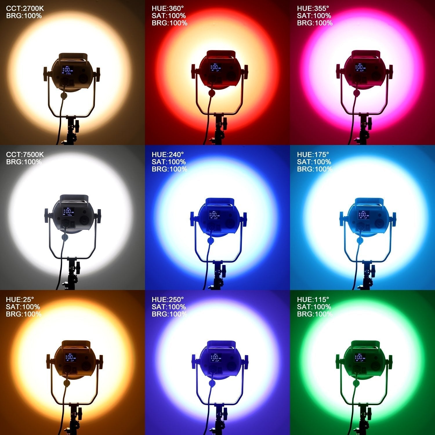GVM SD200R RGB Bi-Color LED Video Light Monolight - GVMLED