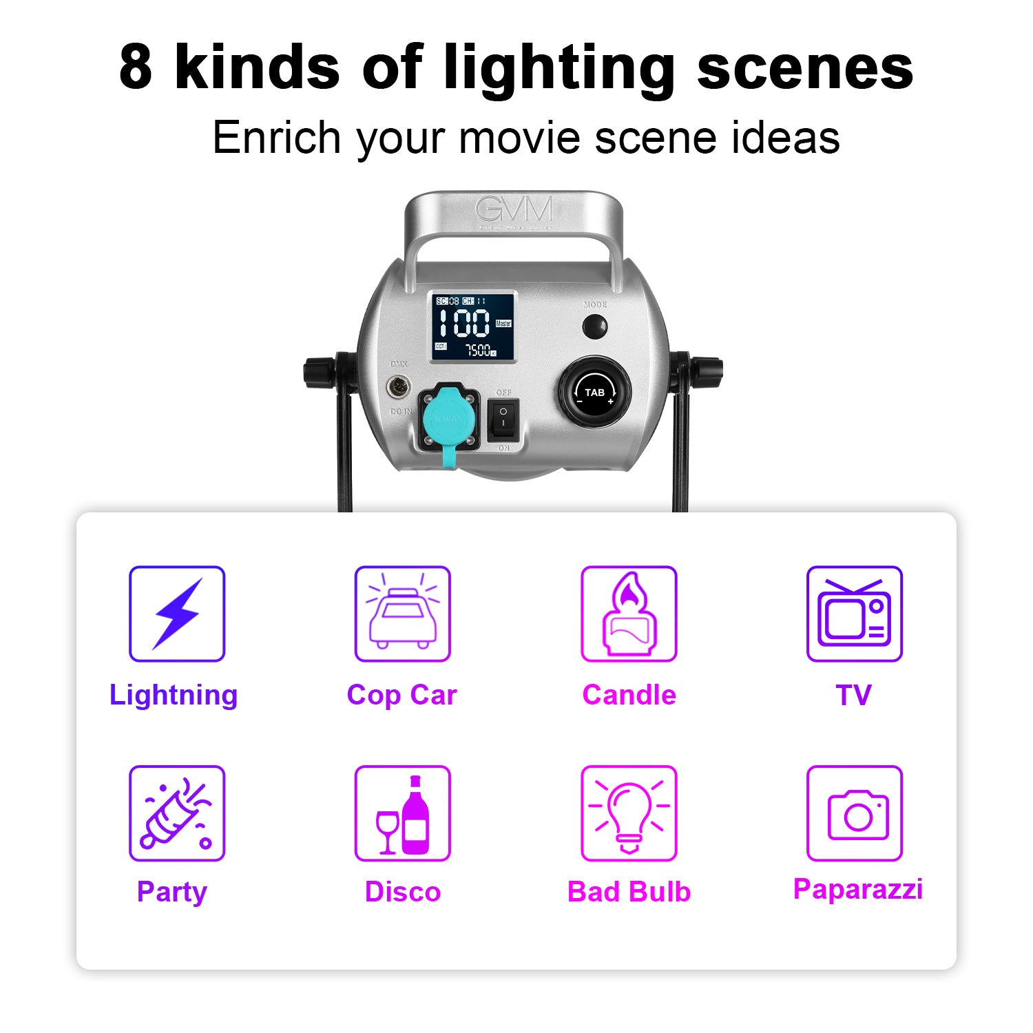 GVM SD200R RGB Bi-Color LED Video Light Monolight - GVMLED