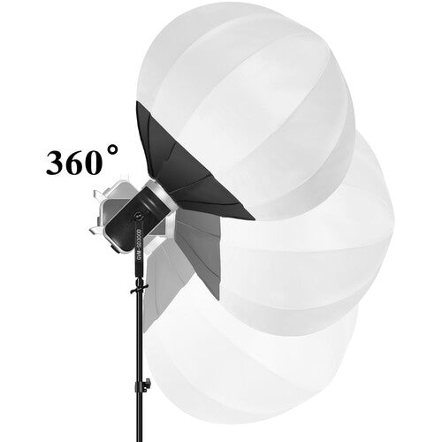 GVM SD300D Bi-Color LED Video Spotlight Kit with Stand and Lantern Softbox - GVMLED