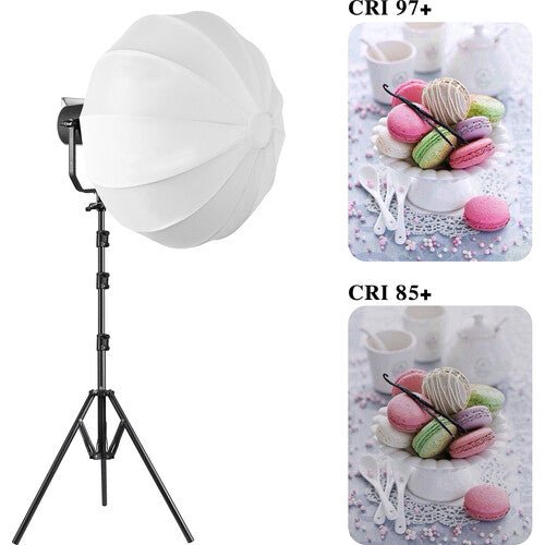 GVM SD300D Bi-Color LED Video Spotlight Kit with Stand and Lantern Softbox - GVMLED