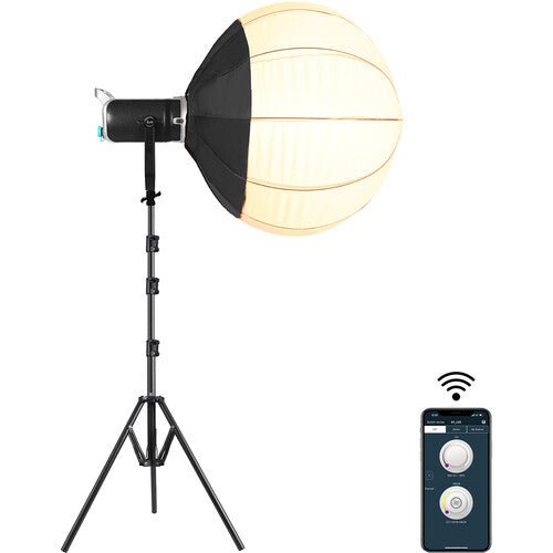 GVM SD300D Bi-Color LED Video Spotlight Kit with Stand and Lantern Softbox - GVMLED