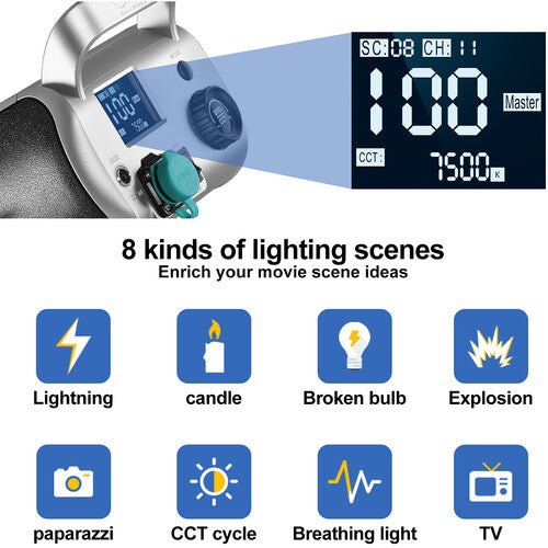 GVM SD300D Bi-Color LED Video Spotlight Kit with Stand and Lantern Softbox - GVMLED