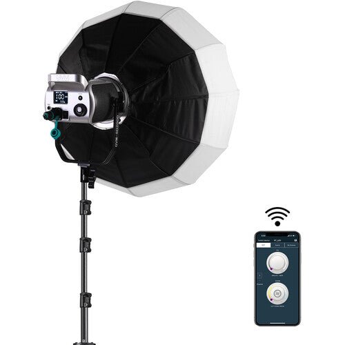 GVM SD300D Bi-Color LED Video Spotlight Kit with Stand and Lantern Softbox - GVMLED