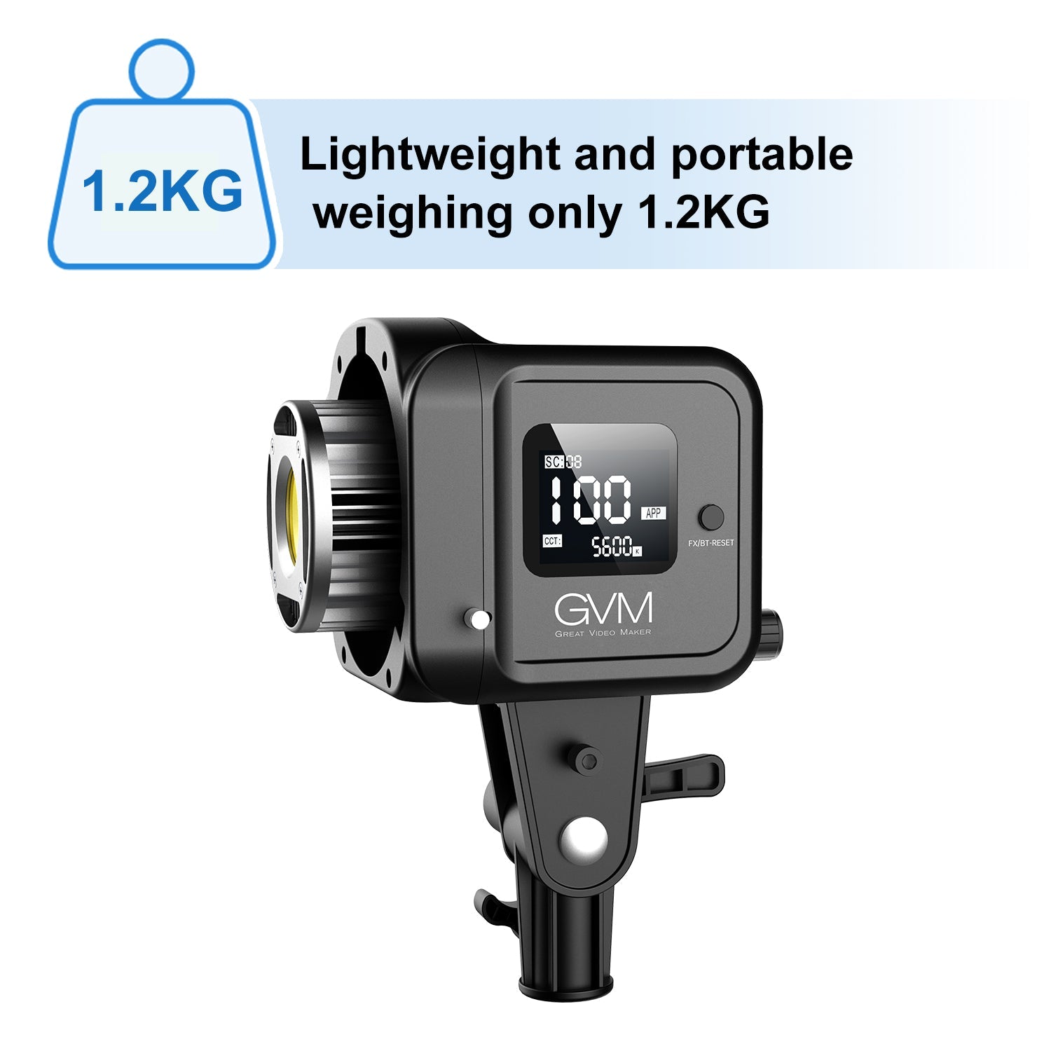 GVM SD80S 80w Spoltlight Daylight Can use Battery - GVMLED