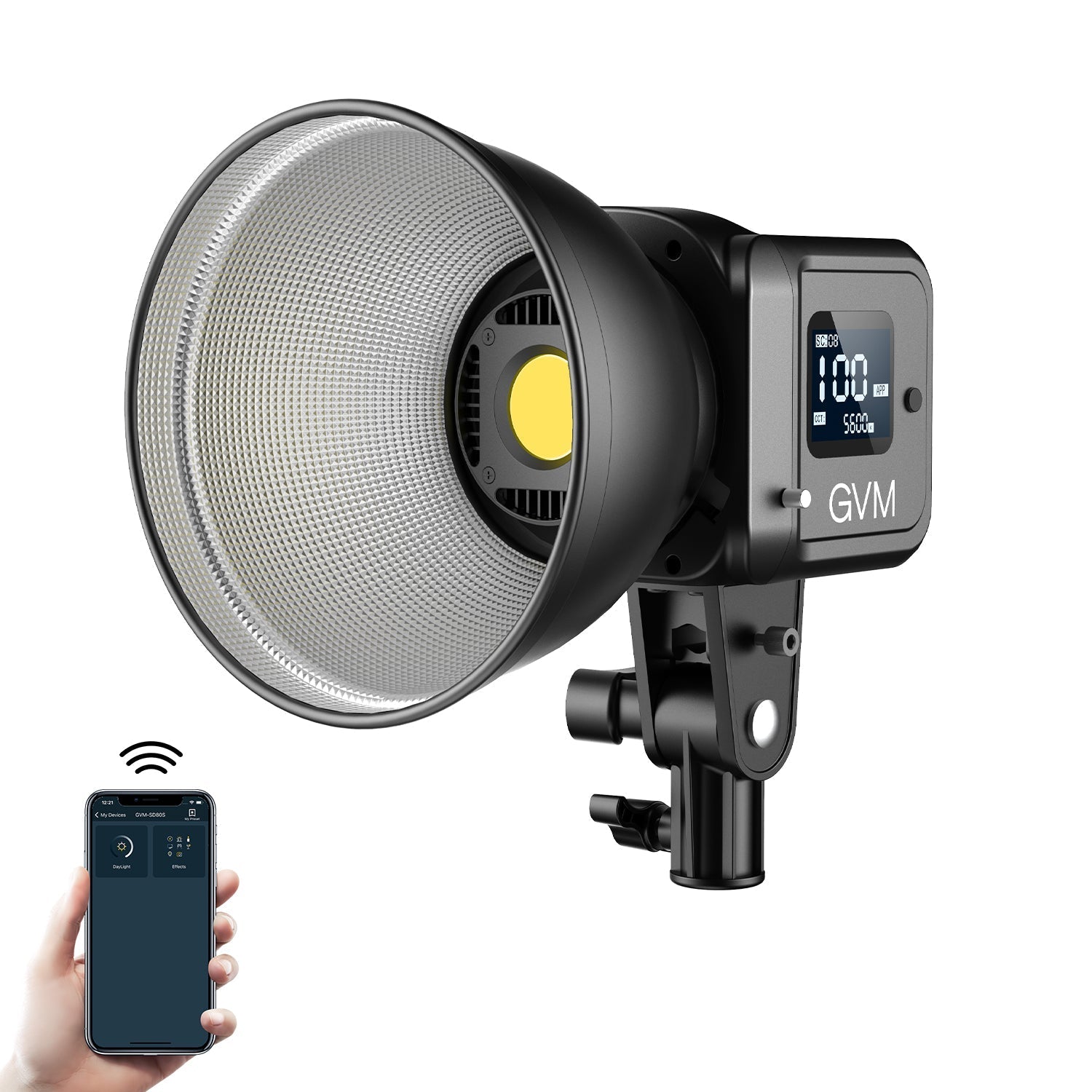 GVM SD80S 80w Spoltlight Daylight Can use Battery - GVMLED