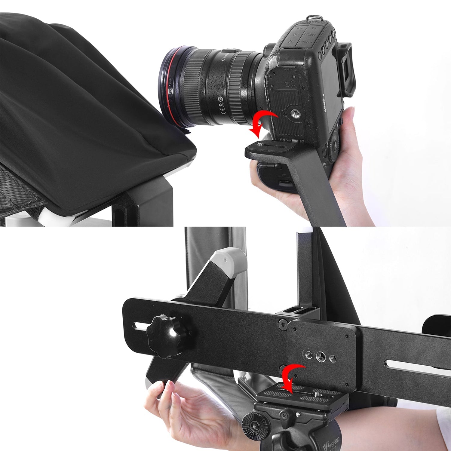 GVM TQ-M Teleprompter for iPad Tablet & Smartphone with Bluetooth APP Control - GVMLED