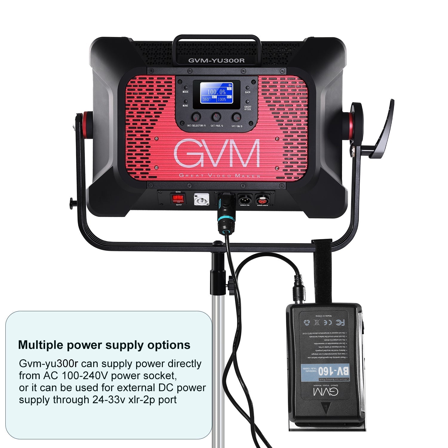 GVM YU300R Led Video Lights Panel Rgb And Bi-Color Studio Light - GVMLED