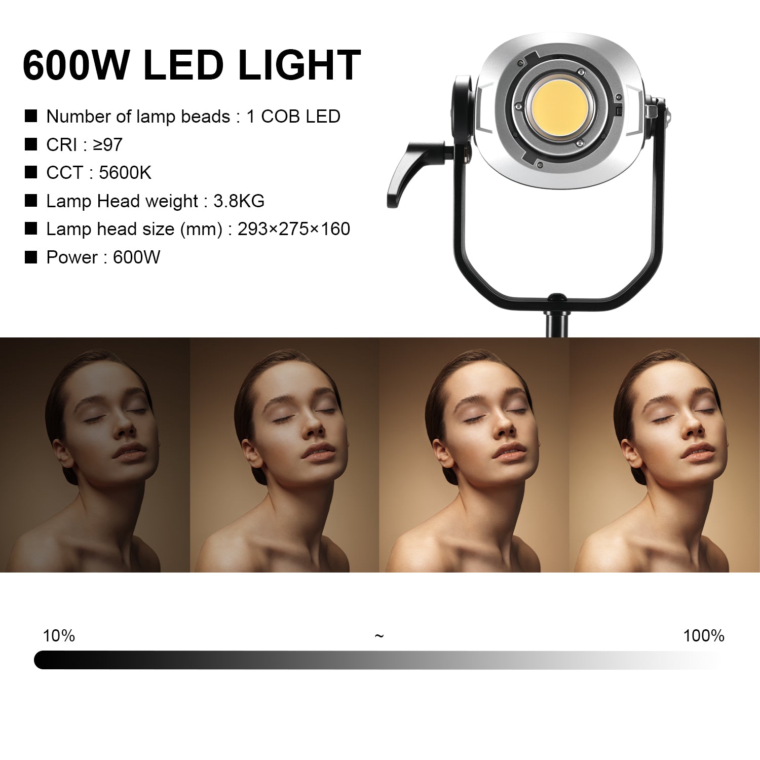 GVM SD600S-II 600W Upgraded Daylight LED Video Light