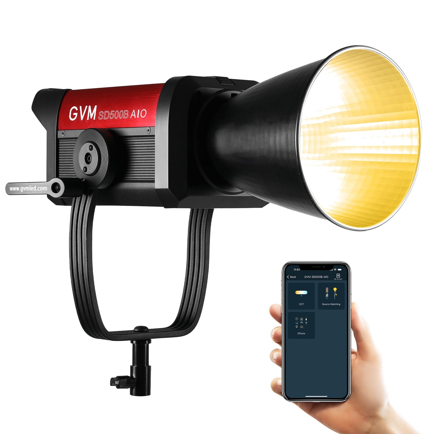 GVM SD500B AIO 500W Bi-Color Integrated Spotlight