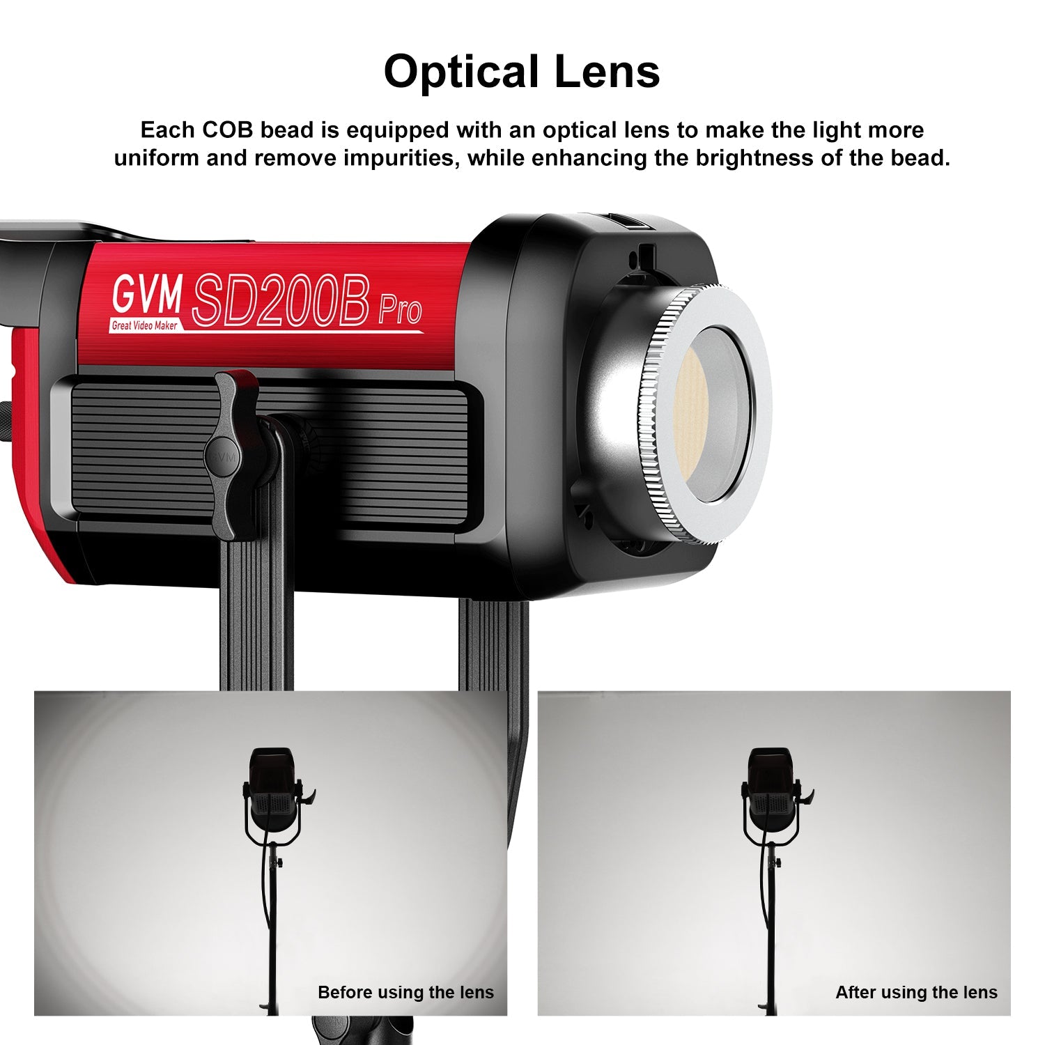 GVM PRO-SD200B 200W Bi-Color Monolight(V-mount && Mesh Bluetooth)(Shipping July 10) - GVMLED