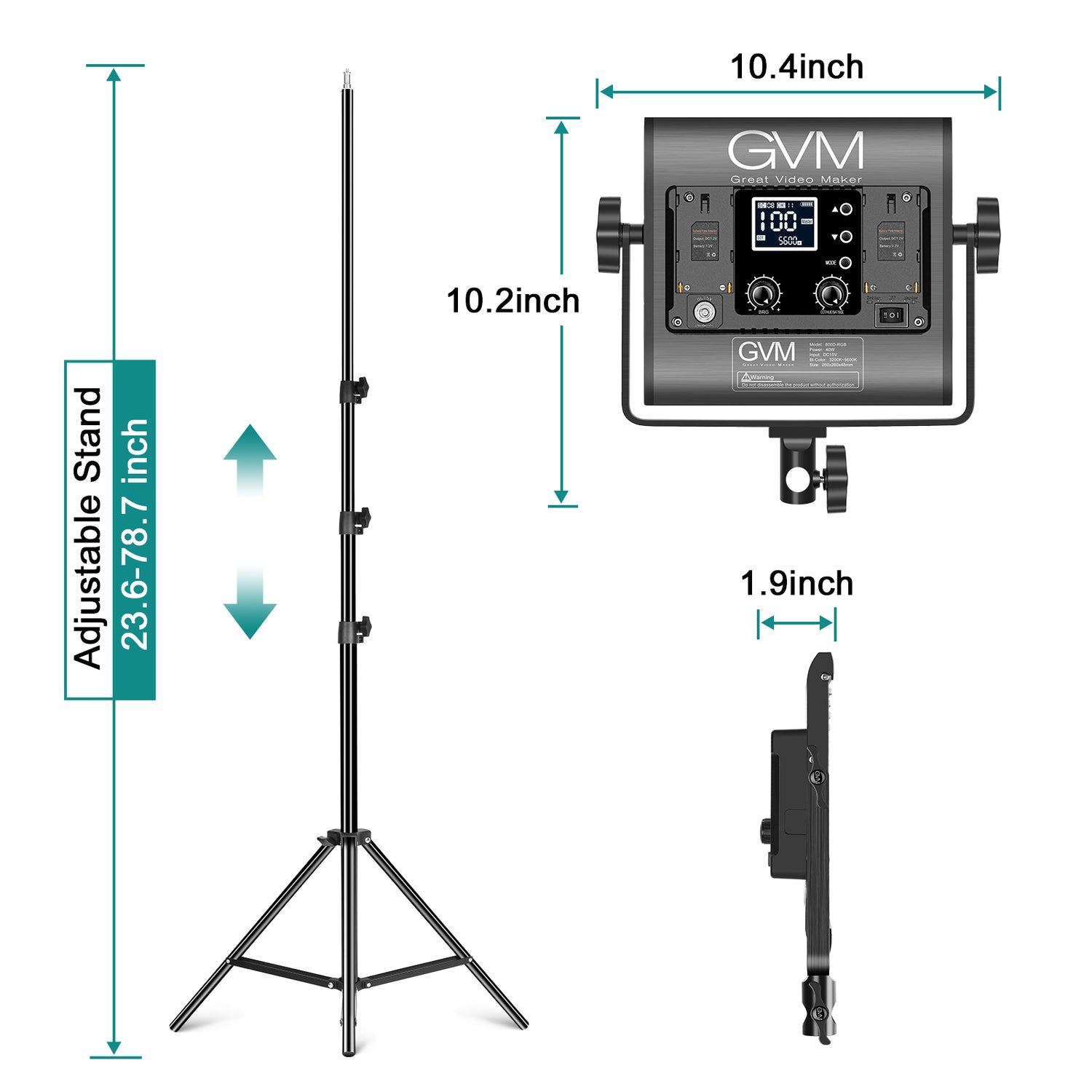 GVM 880RS 60W RGB LED Studio Video Light Kit