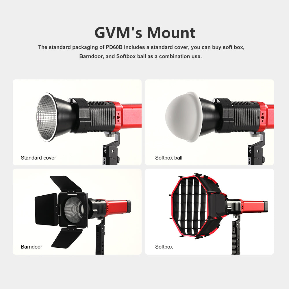 GVM PD60B 60W Hand-held Waterproof LED Light Spotlights