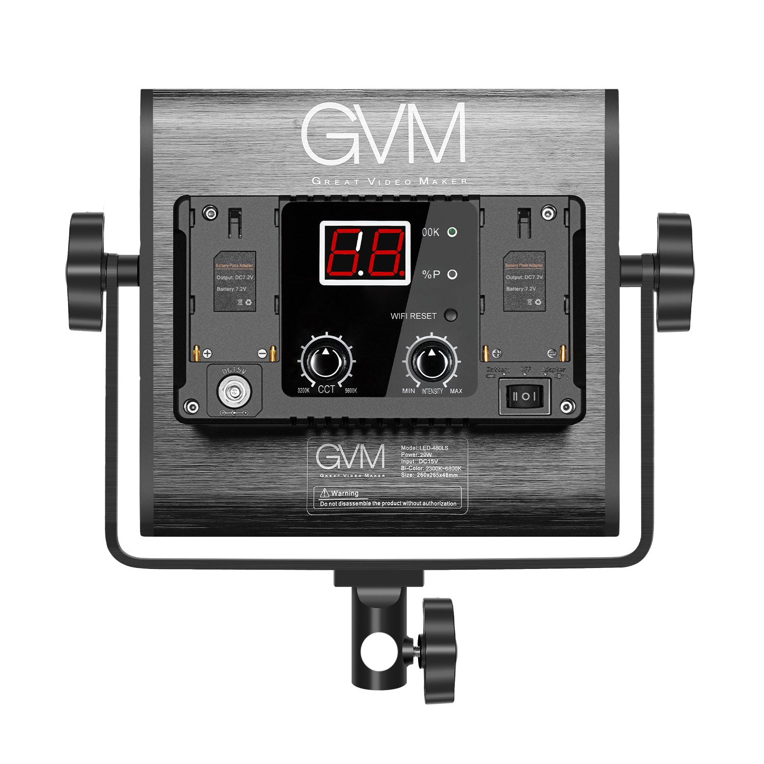 GVM-480LS 29W High Beam Bi-Color LED Video Soft Light - GVMLED