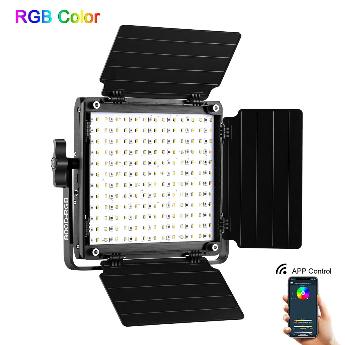 GVM-800D 40W Powerful Bi-color and RGB Video Panel Light Kit - GVMLED