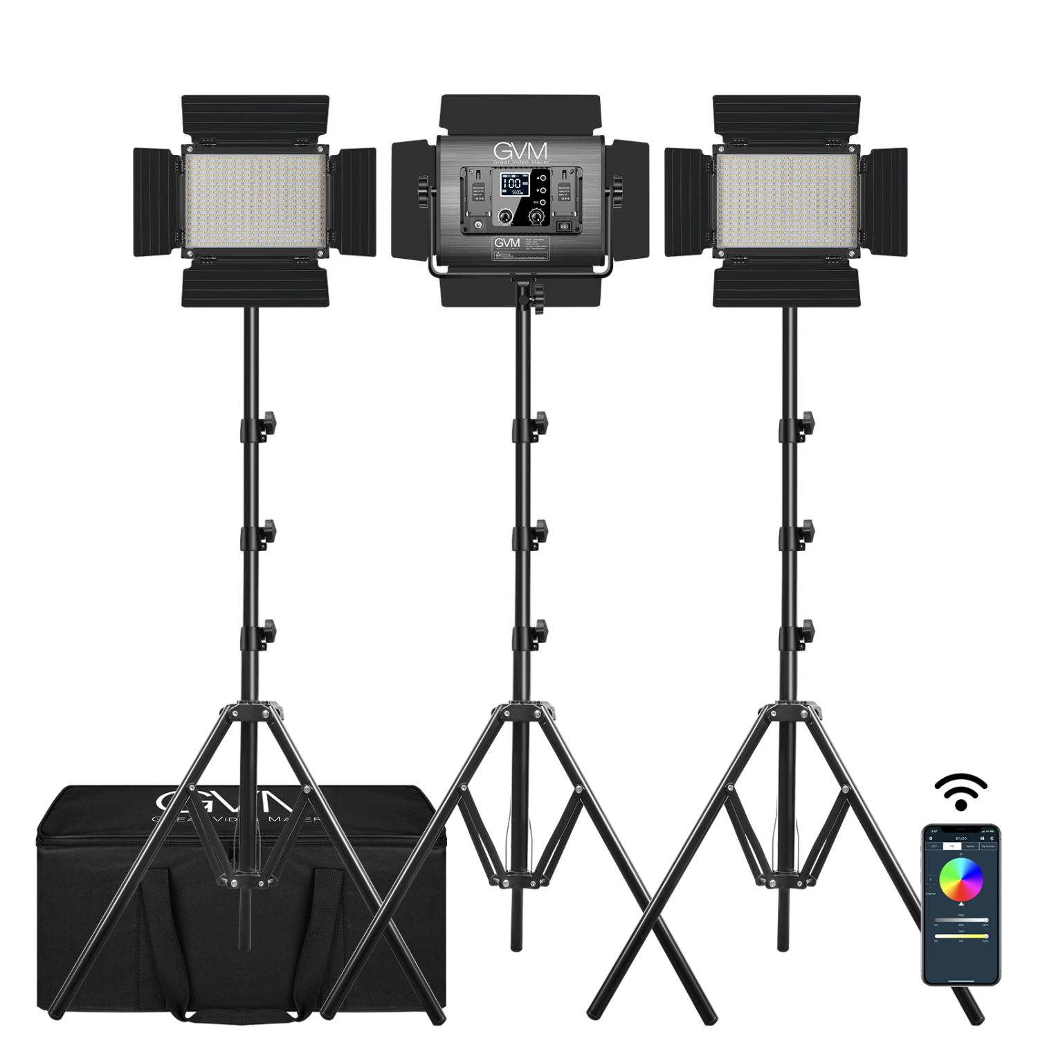 GVM 880RS RGB LED Studio Video Light Kit (Ship from Netherlands) - GVMLED