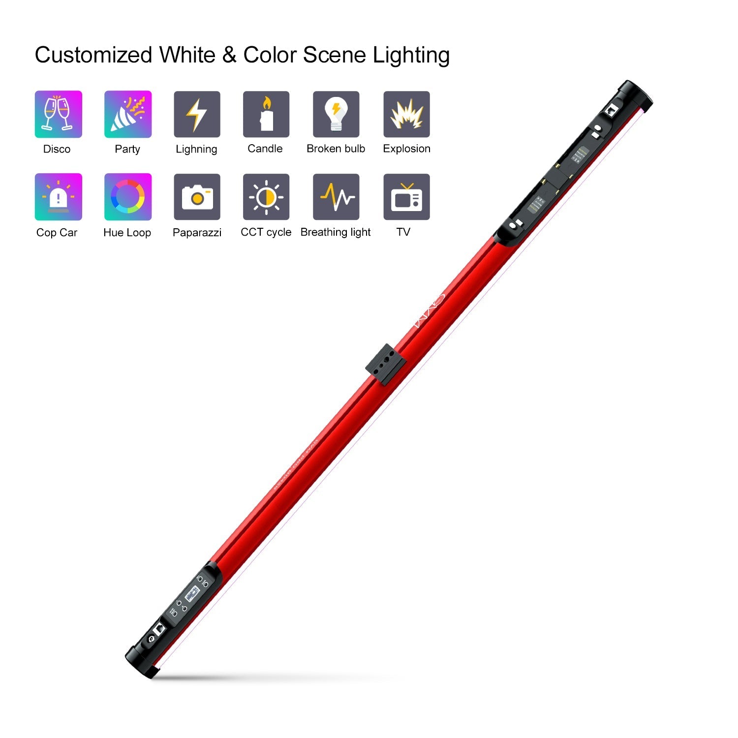 GVM BD45R RGB & Bi-color Colorful stick light - GVMLED