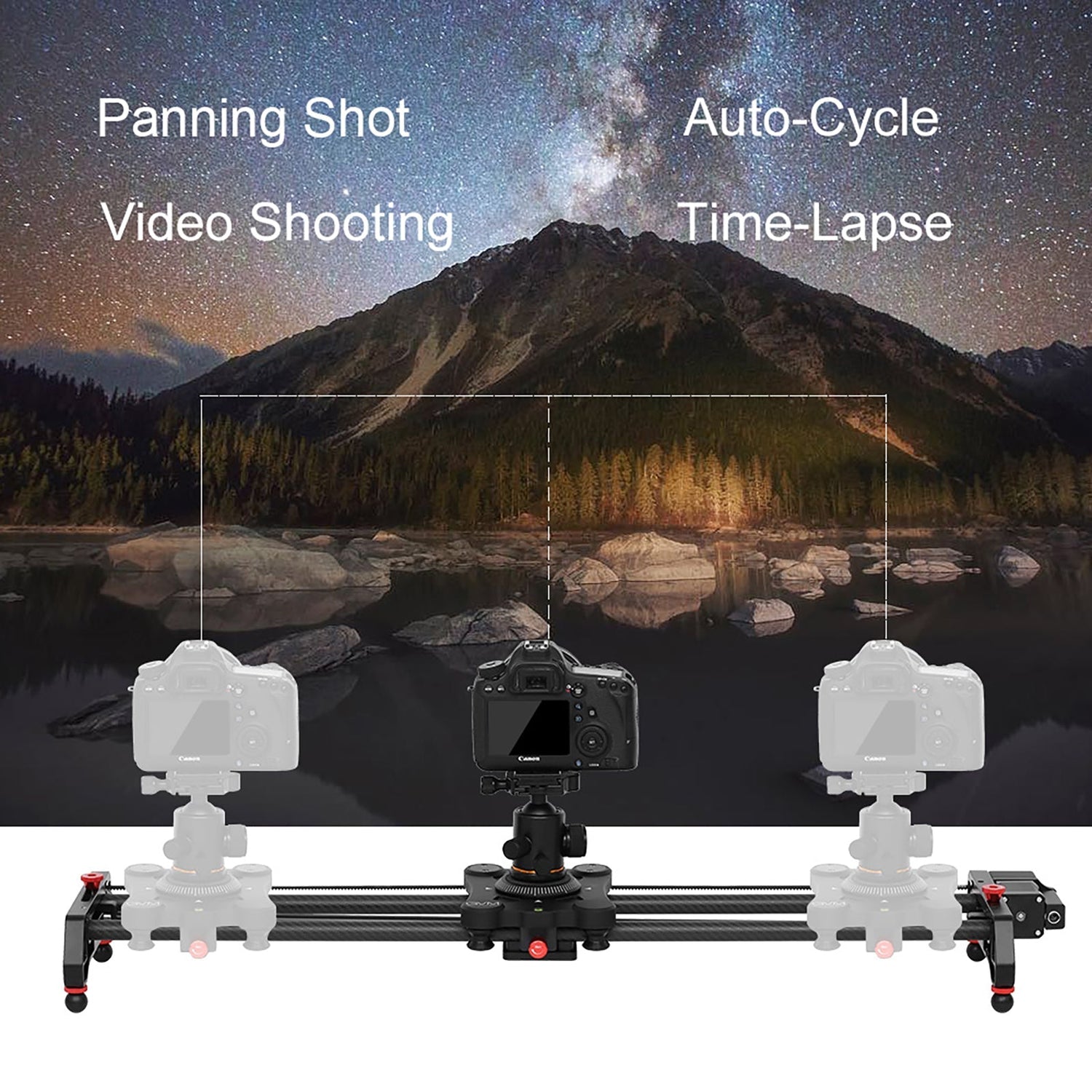 GVM GR-80QD Professional Video Carbon Fiber Motorized Camera Slider (32