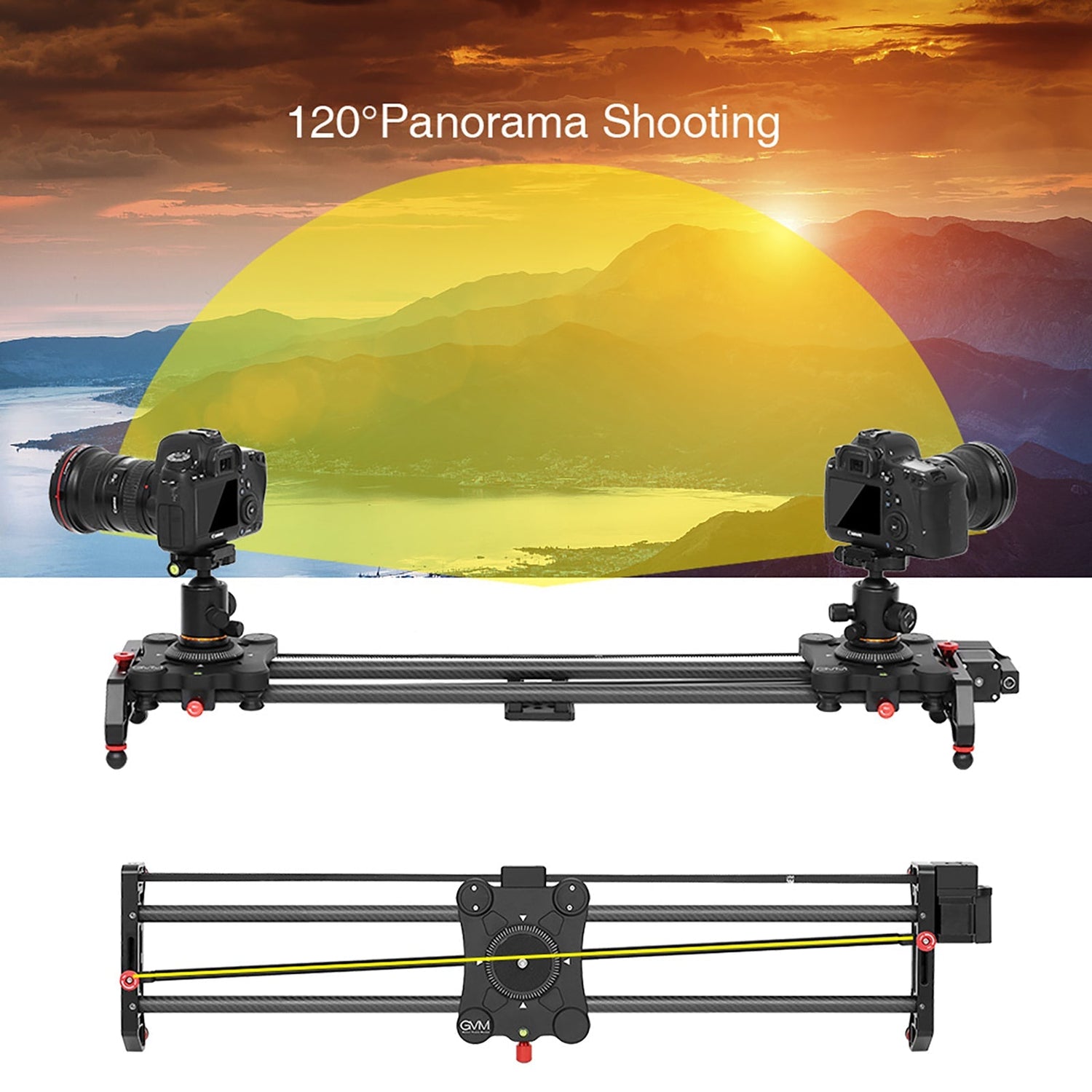 GVM GR-80QD Professional Video Carbon Fiber Motorized Camera Slider (32