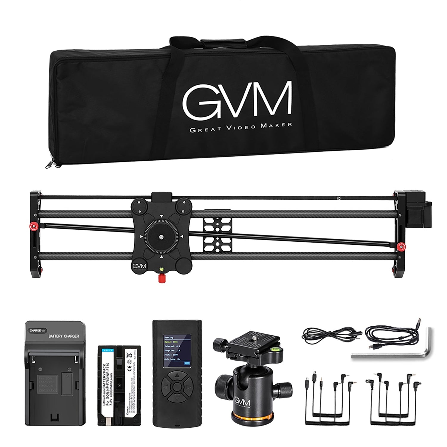 GVM GR-80QD Professional Video Carbon Fiber Motorized Camera Slider (32