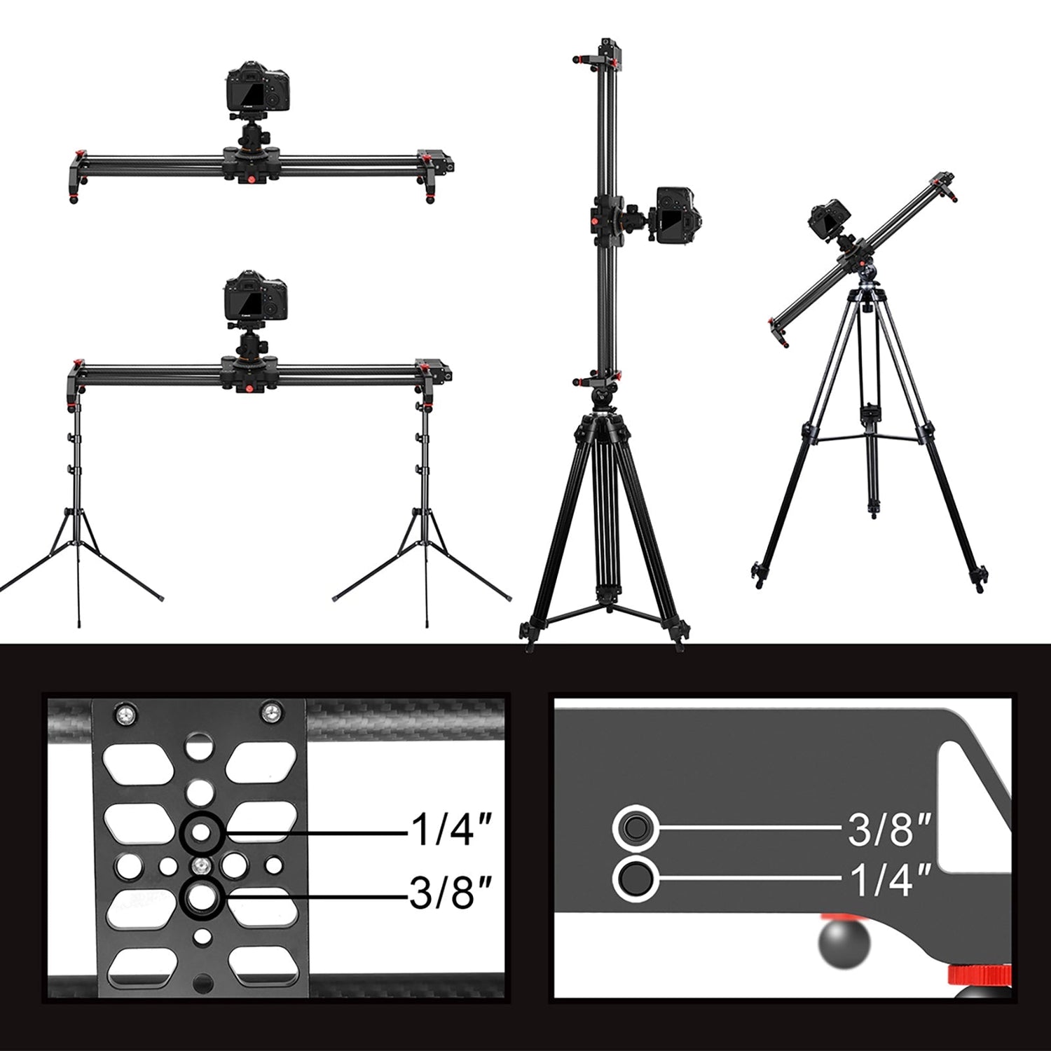 GVM GR-80QD Professional Video Carbon Fiber Motorized Camera Slider (32