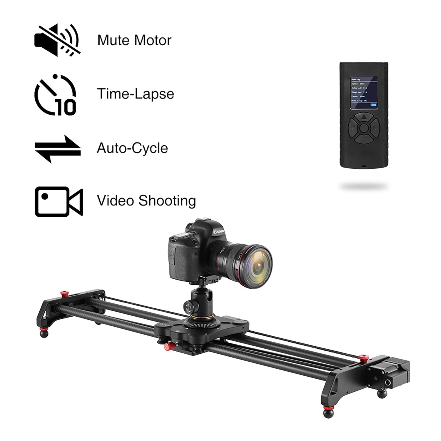 GVM GR-80QD Professional Video Carbon Fiber Motorized Camera Slider (32