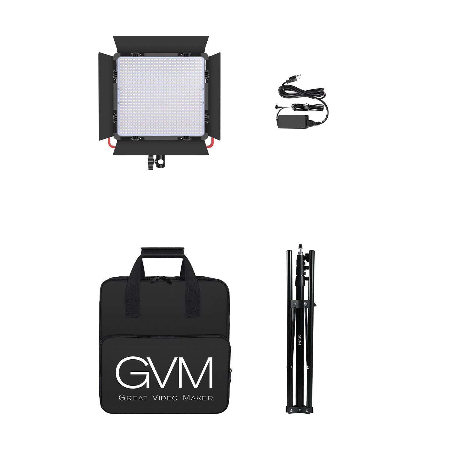 GVM-MB832 50W high-power soft light dual-color LED video soft light with bracket (BOGO) - GVMLED