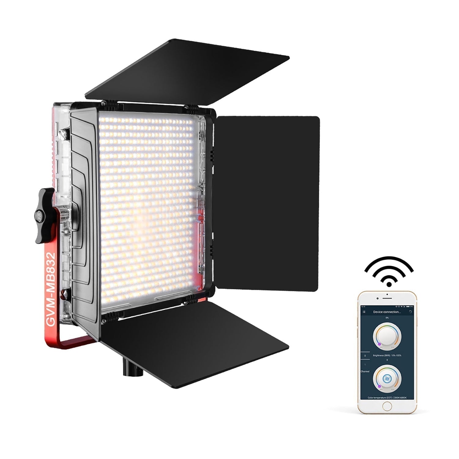 GVM-MB832 50W high-power soft light dual-color LED video soft light with bracket (BOGO) - GVMLED