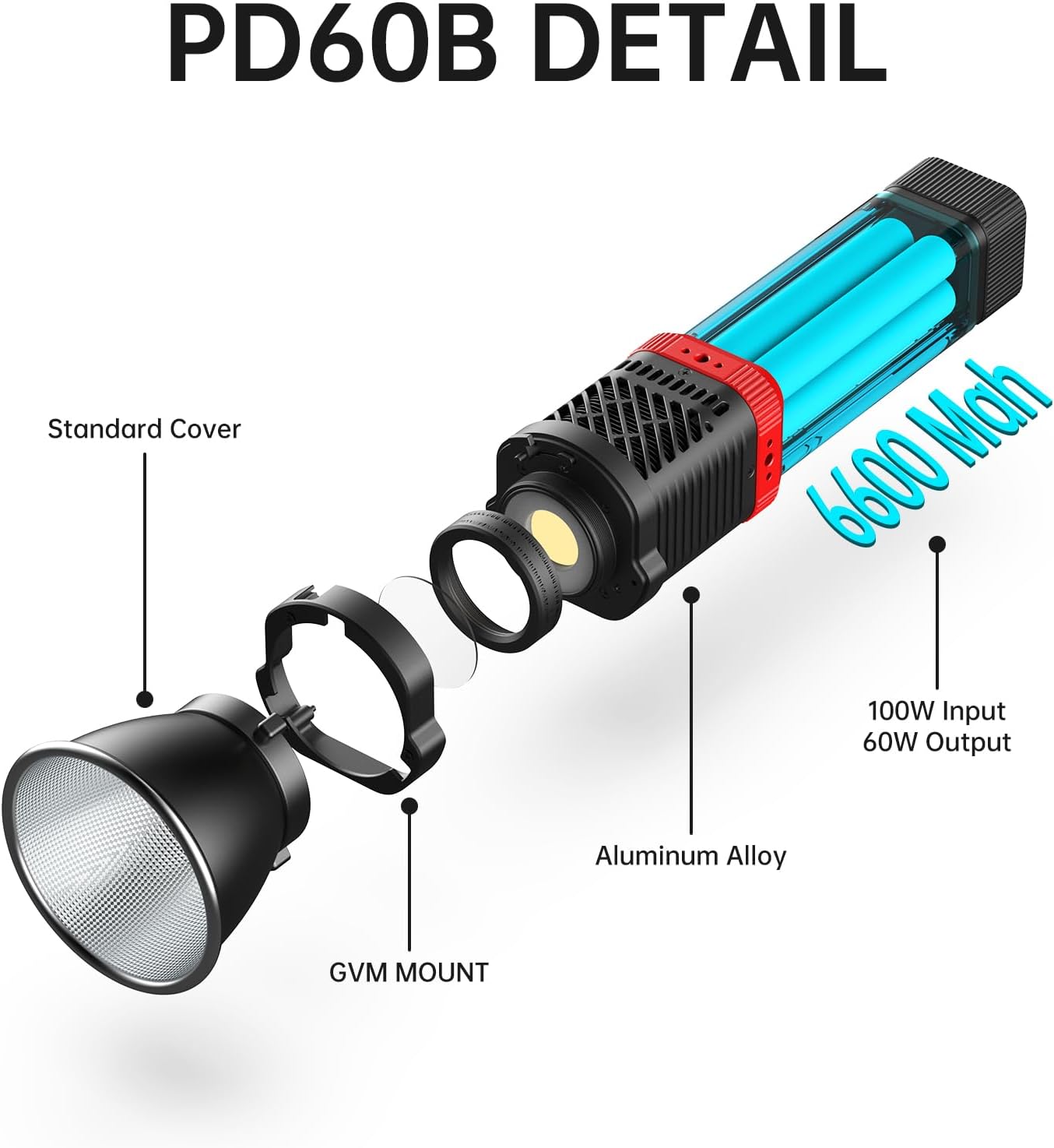 GVM PD60B 60W Hand - held LED Light Spotlights - GVM