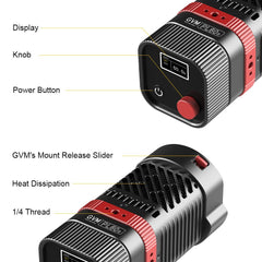 GVM - PL60B External Model 60W Flashlight Light (Dual Color Temperature) - GVM