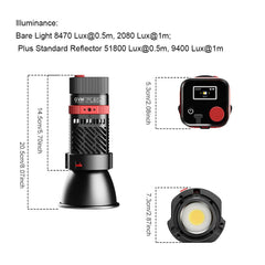 GVM - PL60B External Model 60W Flashlight Light (Dual Color Temperature) - GVM