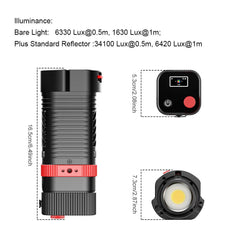 GVM PL60C External 60W RGB Flashlight with Battery - GVM