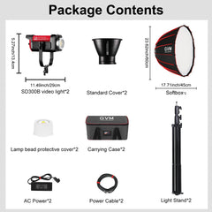 GVM PRO-SD200B 200W Bi-Color Monolight With Softbox 2 kits - GVMLED