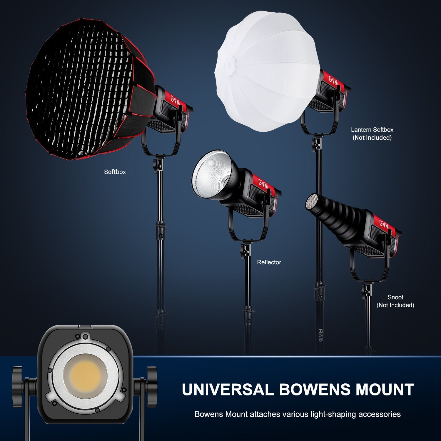 GVM PRO-SD200B 200W Bi-Color Monolight With Softbox - GVMLED