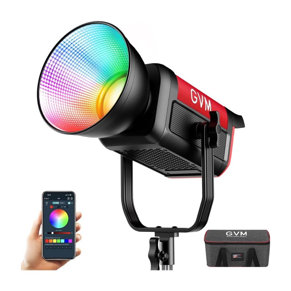 GVM PRO SD300C 300W High Power RGB&Bi-Color Monolight - GVM