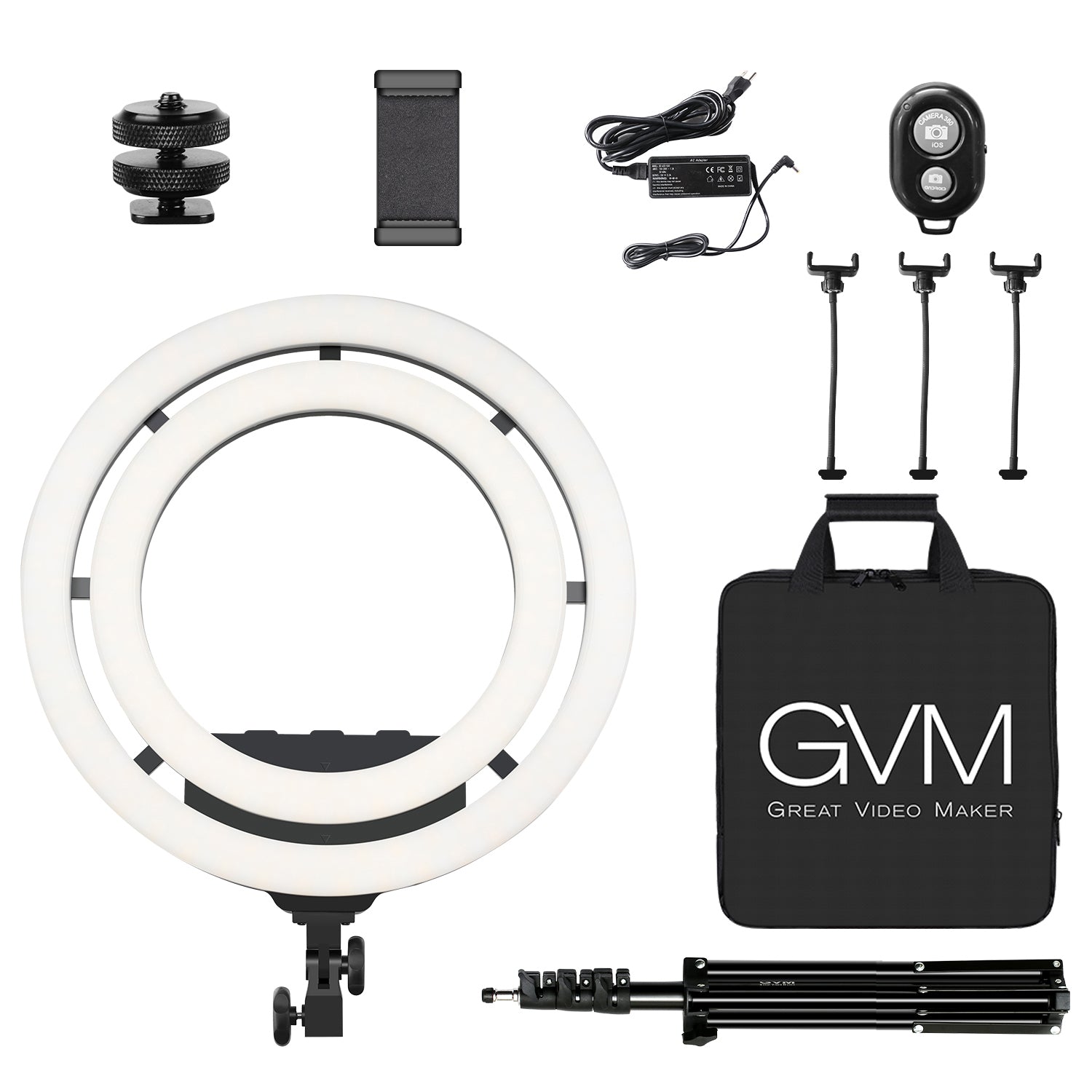 GVM-Ring18 50W High Power Bi-Color & RGB Ring Light Kit (18