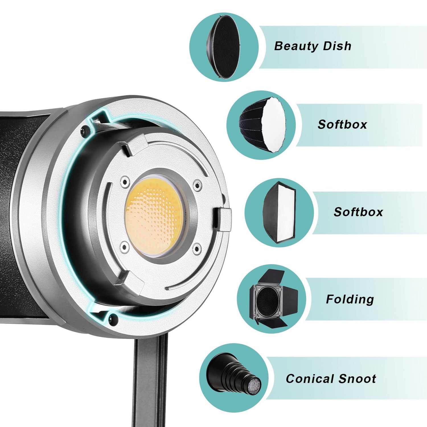 GVM-SD200D 200W High Power Bi-Color LED Spotlight Light (BOGO) - GVMLED