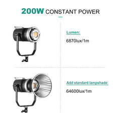 GVM-SD200D 200W High Power Bi-Color LED Spotlight Light (BOGO) - GVMLED